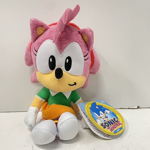 NEW 2024 Jakks Sonic The Hedgehog 10" Plush - SHY AMY ROSE (Rosy the Rascal) - Picture 1 of 5